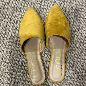 Size 8 mustard mules- worn once